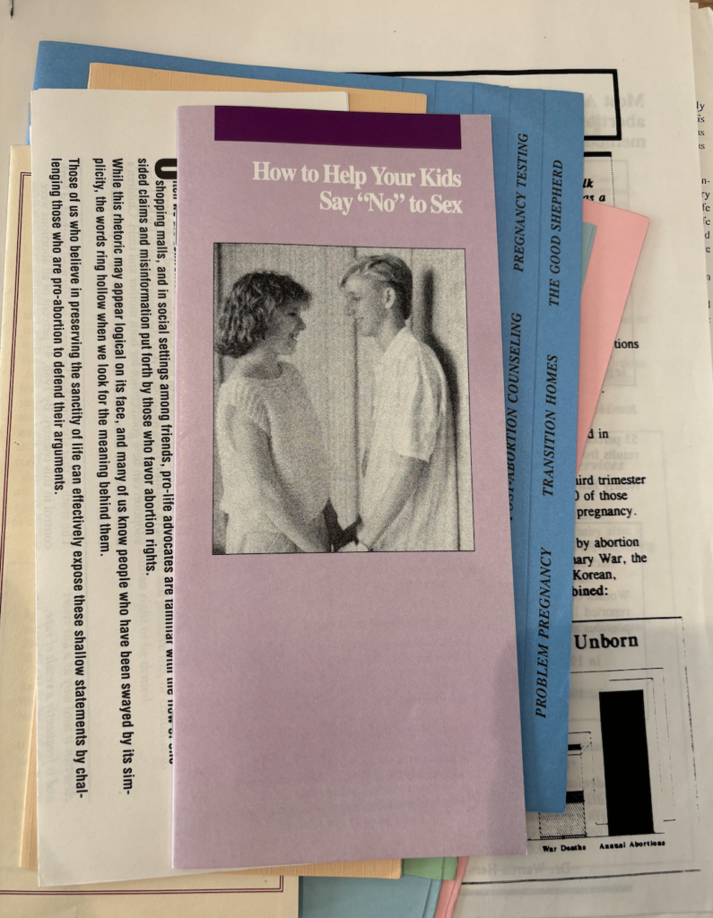 A 1993 pamphlet titled How to Help Your Kids Say "No" to Sex